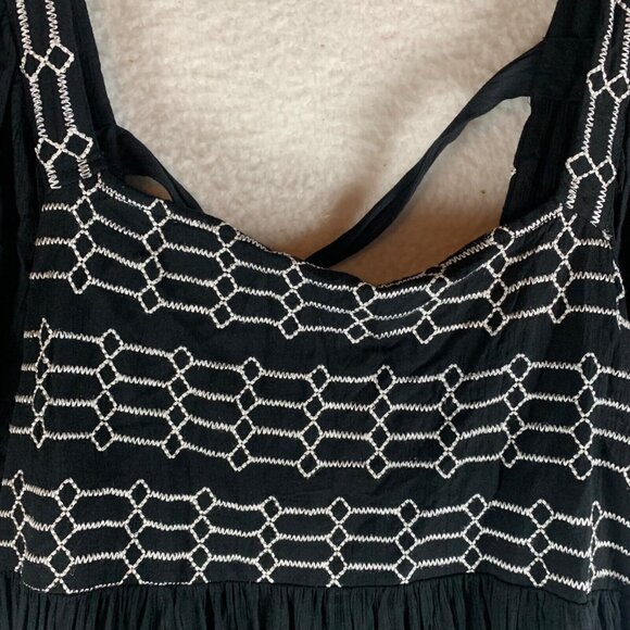 Wishing Waves Women's 2X Black Square‎ Neck Babydoll Swimsuit Cover Up Dress NWT - Picture 2 of 12